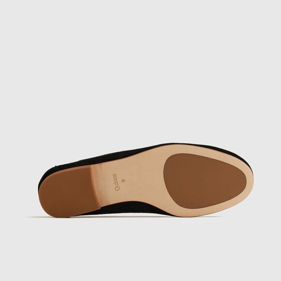 Quince Italian Suede Penny Loafer, Black (8) - Picture 7 of 7